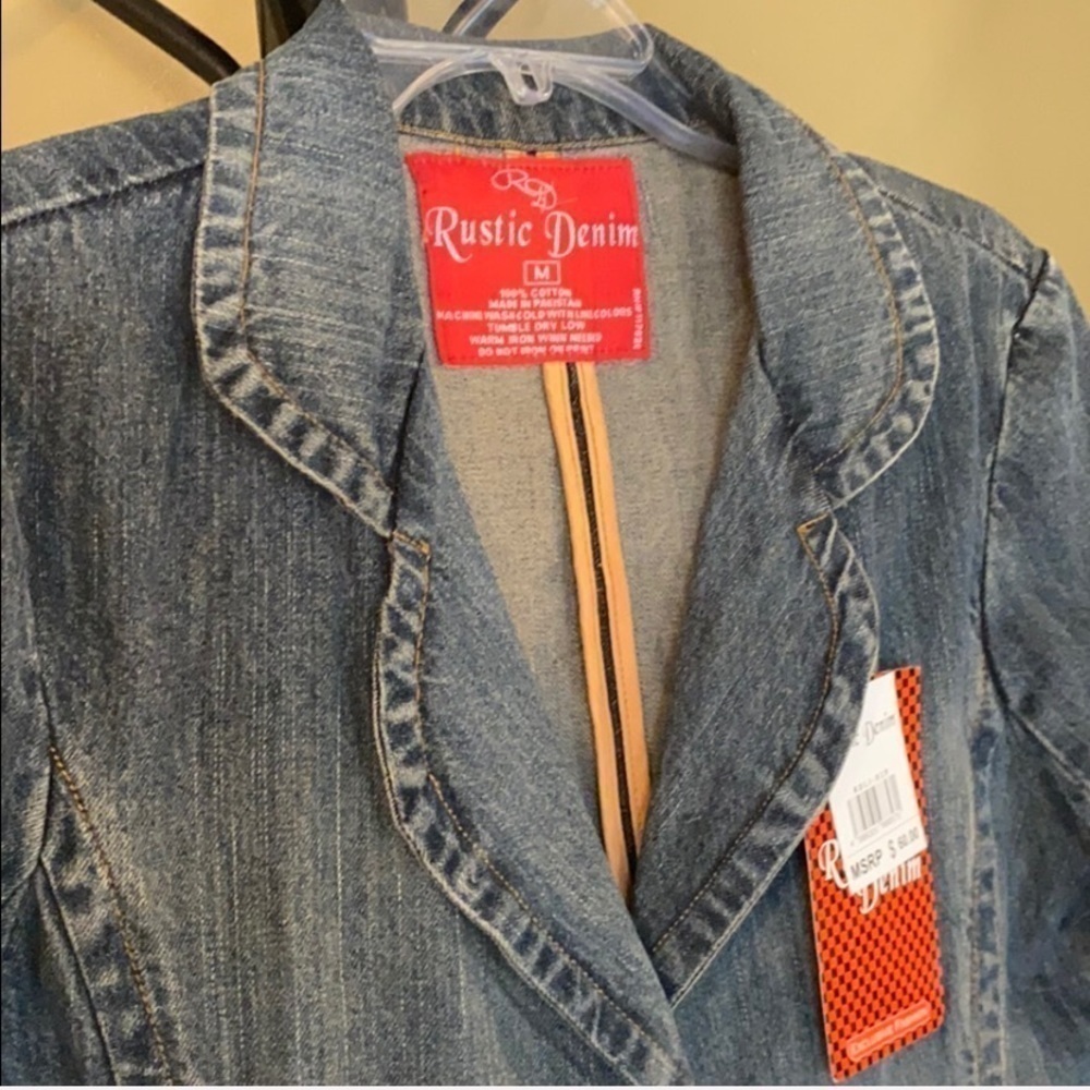 Rustic Denim blazer jacket, medium, New with tags - Picture 6 of 9